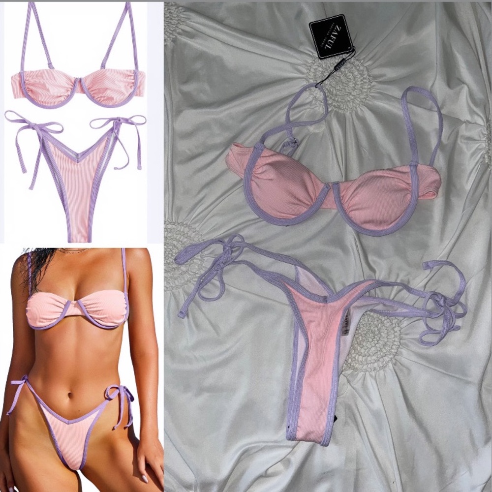 Pink and Purple size Small Zaful string bikini